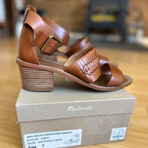 Madewell Woven Warren Sandal - English Saddle